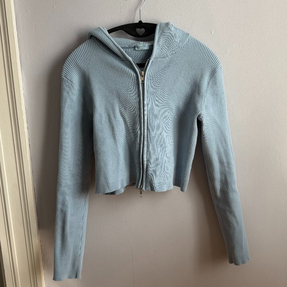 brandy melville John Galt light blue zip up jacket